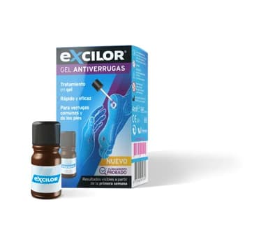 EXCILOR, Tratamiento Gel Antiverrugas, Gel Eficaz Para El Tratamiento De Las Verrugas Comunes, Fácil De Usar, Clínicamente Probado, 4 ml