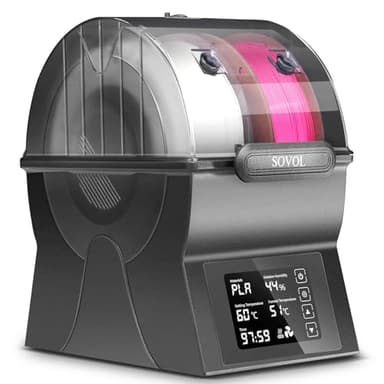 Sovol SH02 - Secador de filamentos, caja de almacenamiento sellada de filamentos para impresora 3D con calentador PTC, deshidratador de filamento con pantalla táctil, juego de una llave, compatible