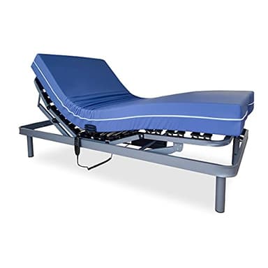 DUÉRMETE ONLINE - Pack Cama Eléctrica Articulada Reforzada Ergomedic Pro + Colchón Sanitario Sanipur, 90x190