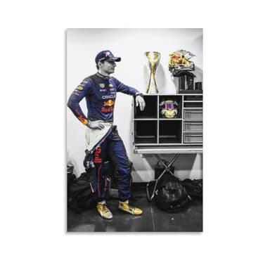 Póster de la F1 con el legendario piloto de carreras Max-Verstappen, póster decorativo para pared, 20 x 30 cm