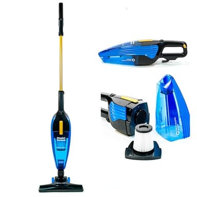 ECODE® Aspiradora Vertical y de Mano con Cable de 800W sin Bolsa, con 6 Accesorios Incluidos, Sistema Ciclonico, Deposito 1.2L, Doble Filtro Hepa, Ligero - Aspirador Escoba Potente para Casa Cyclonic