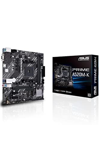 ASUS Prime A520M-K - Placa Base Micro ATX AMD A520 (Ryzen 4000 AM4) con Ranura M.2, 1 GB Ethernet, HDMI/D-Sub, SATA 6 Gbps, USB 3.2 Gen 1 Type-A