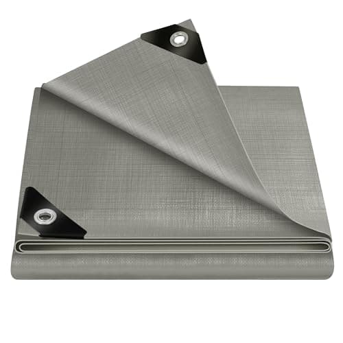 WOLTU Lona Impermeable Exterior 1,5x2 m, Toldo Reforzado PE 180 g/m2, Lona Protección contra UV con Ojales, Funda Protectora para Jardín, Piscina, Leña, Muebles, Vehículos, Gris
