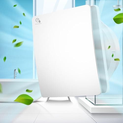 YIBONIKA 100 mm Ventilador Extractor de Baño con Sensor de Humedad y Temporizador Ventilador Silencioso ≤34 dB, Válvula Antirretorno, 95 m³/h Montaje en Pared,Techo o Ventana para Baño,Cocina,Inodoro