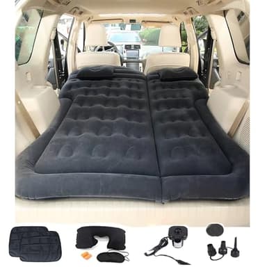Icelus Colchón De Aire para Cama del Asiento Trasero del Coche y SUV - Bomba Inflable Universal para Dormir en el Camping y en Viajes