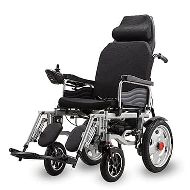 Silla de ruedas eléctrica de servicio pesado, silla de ruedas eléctrica plegable y liviana; Palanca de mando, capacidad de peso 120 KG, portátil, uso interior y exterior