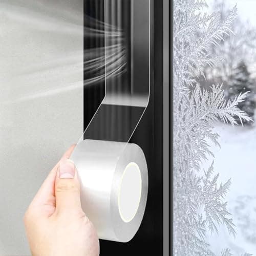 wordmouk Cinta Aislante Termica para Ventanas y Puertas 7cmx10m Burlete Aislamiento Térmico Autoadhesivo de Ventana Tira de Sellado para Invierno Antipolvo Aislamiento Acústico Prueba de Viento y Agua