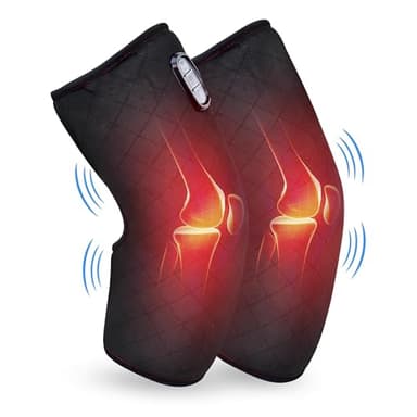 Comfier Masajeador de Rodillera con Calefacción - Envoltura de Rodillera con Vibración,Masajeador de Piernas con almohadilla térmica para la Fatiga