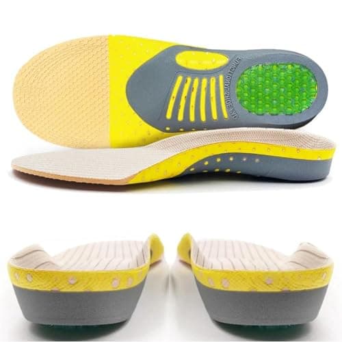 Plantillas Gel Hombre Trabajo y Mujer, Alivio y Prevención del Dolor de Pies, Rodillas y Espalda, Especial para Fascitis Plantar y Pies Cansados (Talla L (41-46))