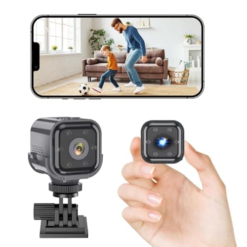 Anluomania Camara Vigilancia WiFi Interior sin Cables(2,4 GHz), Cámara de vigilancia Interior 1080p, Mini Camara Vigilancia con visión Nocturna, Audio bidireccional, detección de Movimiento