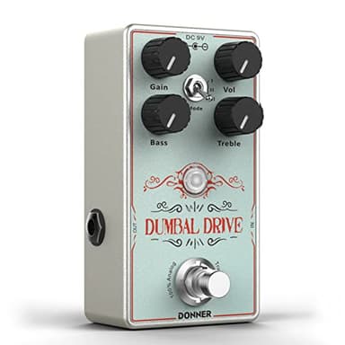 Pedal de overdrive para guitarra Donner, pedal de overdrive Dumbal Drive para guitarra eléctrica, Overdrive estilo Dumble, True Bypass analógico puro