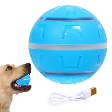 Genérico Interactive Dog Ball, Shake Pet Ball Interactive Dog Toys, USB Rechargeable with LED Lights, Vibrating Indoor Games for Small, Medium & Large Breeds, 3.15x3.15 Inches
