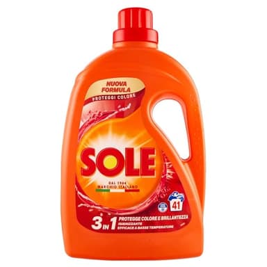 Sole Detergente Lavadora Protege el color 41 Lavados, Fórmula Higienizante, Detergente Lavadora Líquido Protege el color, elimina las manchas a bajas temperaturas