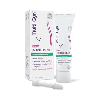 Multi-Gyn ActiGel Tratamiento 2 en 1 para la vaginosis bacteriana 50ml+aplicador - Reduce olor y picor vaginal para un alivio rápido. Con componentes de origen natural, para uso externo en la Vagina