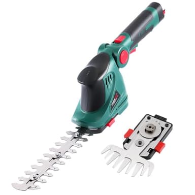 POSENPRO Tijeras Cortacésped y Arreglasetos 2 en 1, Tijera Cortacésped con Batería de Litio 7,2 V, Cortasetos y Desbrozadora para Podar Césped, Arbustos y Setos, Cable Type-C Incluido