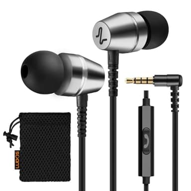 Ludos OMNITONE Auriculares In Ear con Cable y Microfono, 5 Años de Garantía, Auricular con Jack, Cascos Musica con Graves Potentes, para iPhone, iPad, Samsung, Xiaomi, Huawei, Gaming