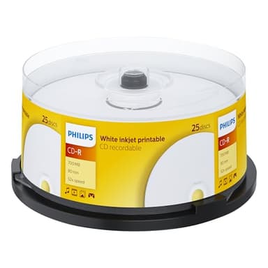 Philips CD-R CR7D5JB25/00 - CD-RW vírgenes (CD-R, 700 MB, 80 min, 52x)