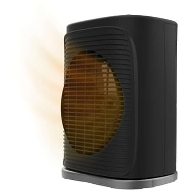 Cecotec Calefactor Eléctrico Bajo Consumo ReadyWarm 2050 Max Force Black. Termoventilador de 2000 W, 3 Modos, Termostato Regulable, Uso Sencillo, Área de Cobertura 20 m2, Negro