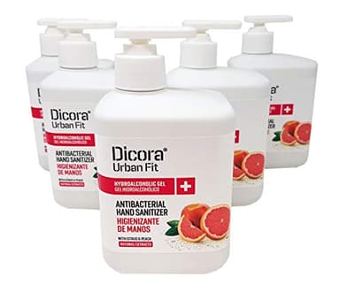 Gel Hidroalcohólico de manos con aroma Cítricos y Melocotón 500ml. 5 unidades