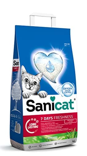 Sanicat - Arena para Gatos Classic con Aloe Vera | Controla el Olor Durante 7 días | Absorción rápida | Producto higiene de tu Mascota | 4L de Capacidad