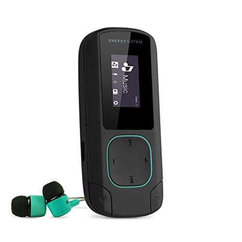 Energy Sistem Energy MP3 Clip Bluetooth Mint - Reproductor MP3 portátil, 8 GB, Clip, Radio FM y microSD, detalle menta