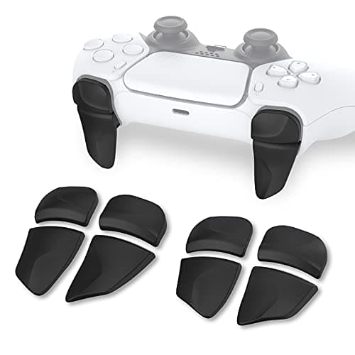 PlayVital 2 Pares de Gatillo Extensor para ps5 Control Accesorios Extensores de Disparo Mejora del Juego Gatillos Bumper Trigger para ps5 Mando Grips Extender Botón para ps5-Negro