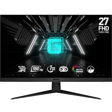 MSI G2712F - Pantalla para Juegos FHD de 27 Pulgadas - Pantalla Ultra Rapid IPS 1920 x 1080, 180 Hz / 1 ms (GtG), sRGB 96%, Adaptive Sync - DP 1.2a, HDMI 2.0b CEC