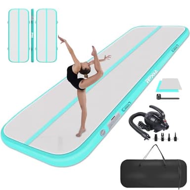 PPXIA Colchoneta de gimnasia de 6 m, tapete inflable de gimnasia con accesorios, tapete de ejercicio para yoga en el hogar al aire libre