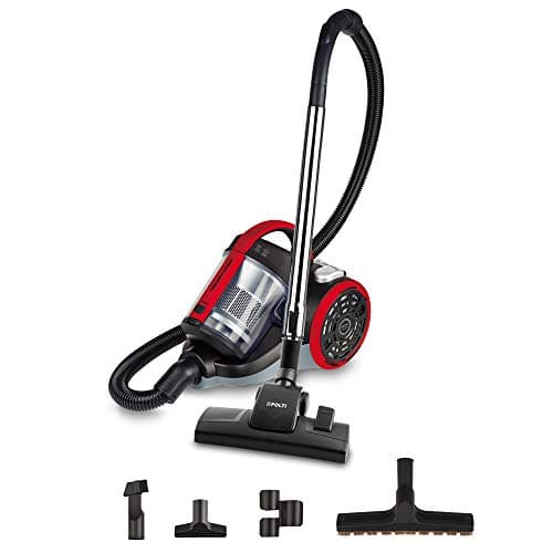 Polti Forzaspira C110 Plus Aspirador Trineo Ciclónico, Sin Bolsa, 4 Etapas de Filtración, Cepillo para Parquet Incluido, Negro y Rojo