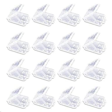 Doutop tarjeta de memoria caja de almacenamiento casos para SD MMC Micro SD TF tarjetas de almacenamiento caso Holder Juego de carcasas de plástico transparente 20