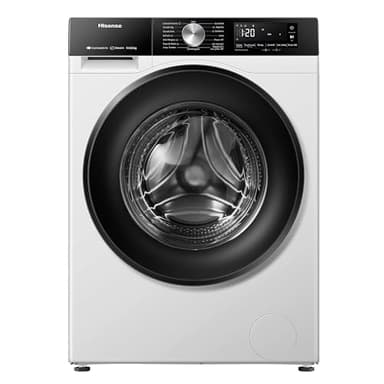 Hisense WD3S1043BW3 - Lavadora Secadora 2 en 1 con Vapor,Clase D/A, Carga Frontal 10.5 kg Lavado, Secadora 6 kg, Conectividad WiFi, Programación Asistida, Monitor de Consumo, Serie 3S, Blanco