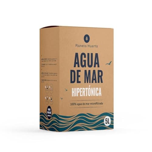 PLANETA HUERTO Agua de Mar Hipertónica 5L – 100% Natural, Rica en Minerales, Ideal para Uso Alimentario y Terapéutico