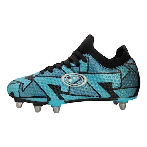 Optimum Aztec - Botas de rugby de 6 tachuelas para movilidad y precisión superiores, comodidad ligera, ajuste seguro, tracción mejorada para movimientos ágiles, tallas 1-13, color azul, Blue, 44 EU