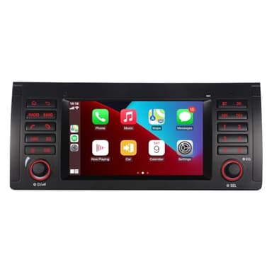 LXKLSZ Radio de Coche para BMW E39 E53 5 Series X5 M5 Compatible con inalámbrico Carplay/Android Auto con IPS Pantalla Táctil de 7 Pulgadas/Bluetooth/Mirror Link/FM/Am/USB