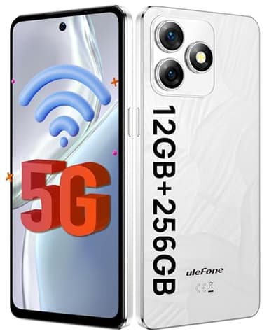 Ulefone Note 18 Ultra 5G Teléfono Móvil Libre, Cámara 50MP+50MP+32MP, 12GB+256GB/SD-2TB Android 13 Moviles 5450mAh Batería Carga Rápida 18W Smartphone 6,78" FHD+ GPS/OTG/Huella Dactilar/NFC Blanco