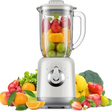 SHARDOR Batidora de vaso, Blender para de corte rápido 3D multiángulo, Batidora smoothie con 2 velocidades y P-Turbo Boost, 700W y 24000 RPM， Smoothie maker para de gran capacidad de 1.25L