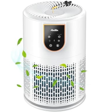 Aircillin Purificador de Aire con 5-stage Filtro HEPA, Air Purifier Cubre Hasta 798Sq Ft, Elimina 99,97% de Alergia Polen Olor y Caspa de Mascota, humo, Temporizador, 25dB