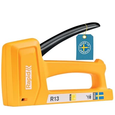 RAPID Grapadora Manual para tapicería - Grapadora para Tapicería y Madera con Mango Ergonómico y Mecanismo Interno de Acero - Fabricada en Suecia - Rapid R13