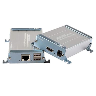 Mirabox KVM 80m HDMI Extender Con USB Sobre CAT5/5e/6/6e Solo Cable LAN Sin Pérdida Sin Latencia Sin Demora Lossless No Latency No-Delay Para DVR DVD Teclado y Ratón De Soporte Para Cine En Casa