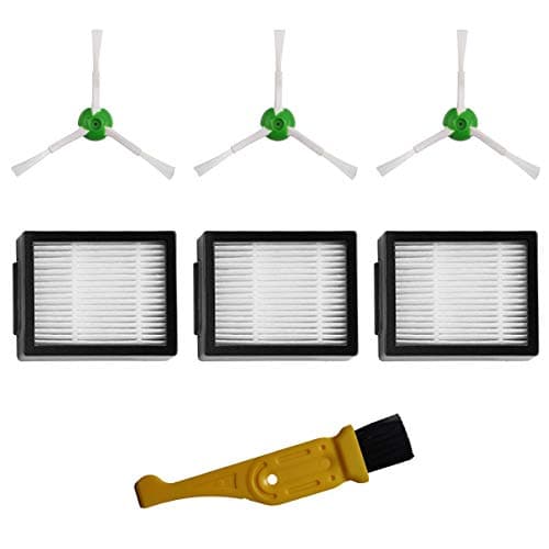 MIRTUX Kit de Recambios para Roomba Serie E, i, y J - Repuestos para Roomba E5, E6, i1, i3, i3+, i7, e5154, e5158, j7 - Accesorios de Alta Eficiencia - Filtros, Cepillos Laterales
