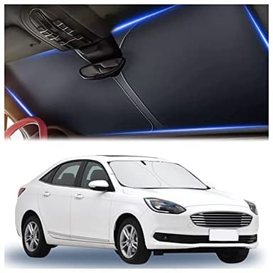 Parasol Coche Delantero Espesado y Viene con Bolsa de Almacenamiento,Proteger Accesorios Coche Interior,Parasol Plegable para Sol Coche,Apto para Coches,Camiones,SUVs (M：140x70cm)