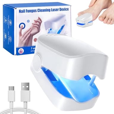 Dispositivo de Limpieza de Hongos en Uñas, Tratamiento Hongos Uñas Pies, Dispositivo de Terapia Láser Recargable y Portátil para Onicomicosis