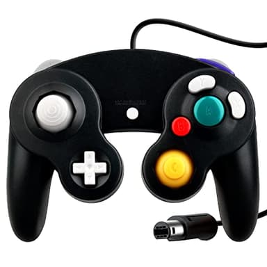 OSTENT Wired Shock Clásico Controlador Gamepad Joystick Joypad Compatible para Nintendo GameCube NGC Consola Wii Videojuegos Color Negro