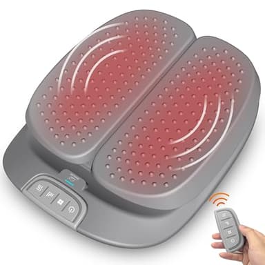 SNAILAX Masajeador de pies con calor y vibración, control remoto, máquina de masaje de pies eléctrica con velocidad de vibración ajustable para la circulación, fascitis plantar, alivio del dolor
