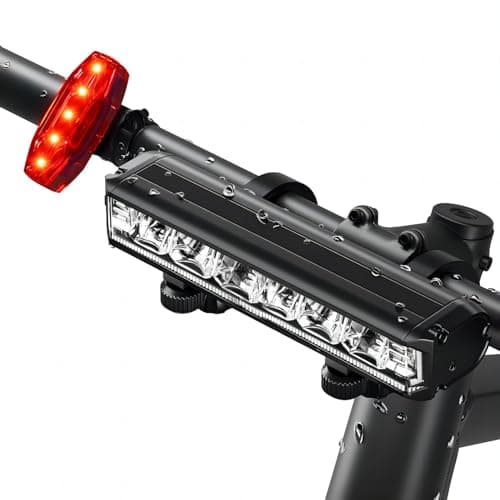 POSUGEAR Luces Bicicleta Delantera y Trasera, Luz Bicicleta Potente LED Accesorios, USB Recargable Foco Bici IPX5, Frontal Linterna para Ciclismo