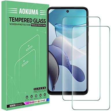 AOKUMA Protector de Pantalla para Motorola Moto G45/G53, [2 Unidades] Cristal Templado para Moto G53 Fácil Instalación, Sin Burbujas, Alta Definicion, 9H Dureza, Anti-Arañazos