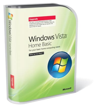 Microsoft Windows Vista Home Basic SP1 - Sistemas operativos (Actualizasr, 15 GB, 0,5 GB, ENG, DVD, PC)