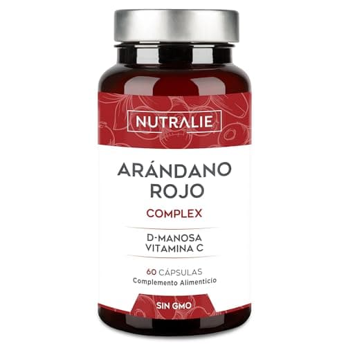 Arándano Rojo Americano para Cistitis y Tracto Urinario |PREMIO 2021| Alta Dosis Arándano Rojo con Vitamina C, D-Manosa e Hibisco - Tonifica el músculo pélvico | 60 Cápsulas Nutralie