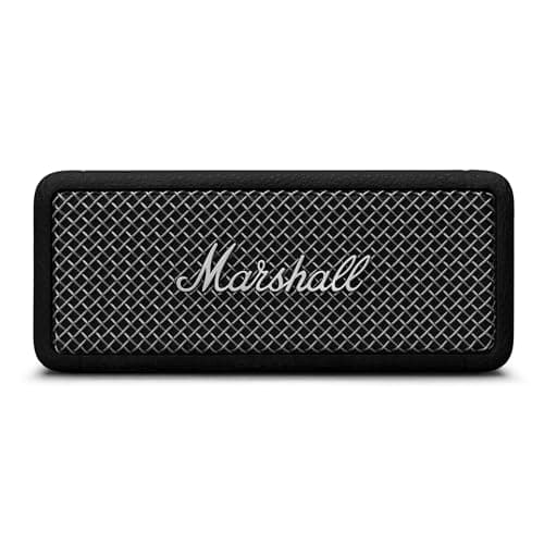 Marshall Emberton II Altavoces Bluetooth portátiles, inalámbricos, Emparejables, IP67 Resistentes al Polvo y al Agua, Encima de 30 Horas de Tiempo de reproducción - Negro y Acero