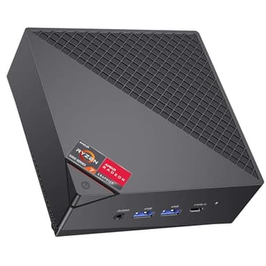 ACEMAGICIAN AM06PRO Mini PC, AMD Ryzen 7 5700U (8C/16T, hasta 4,3 GHz), Mini Ordenadores de sobremesa 16GB RAM DDR4 512GB M.2 2280 SSD, Doble Ethernet/WiFi 6/para Oficina, Ordenador Pequeño